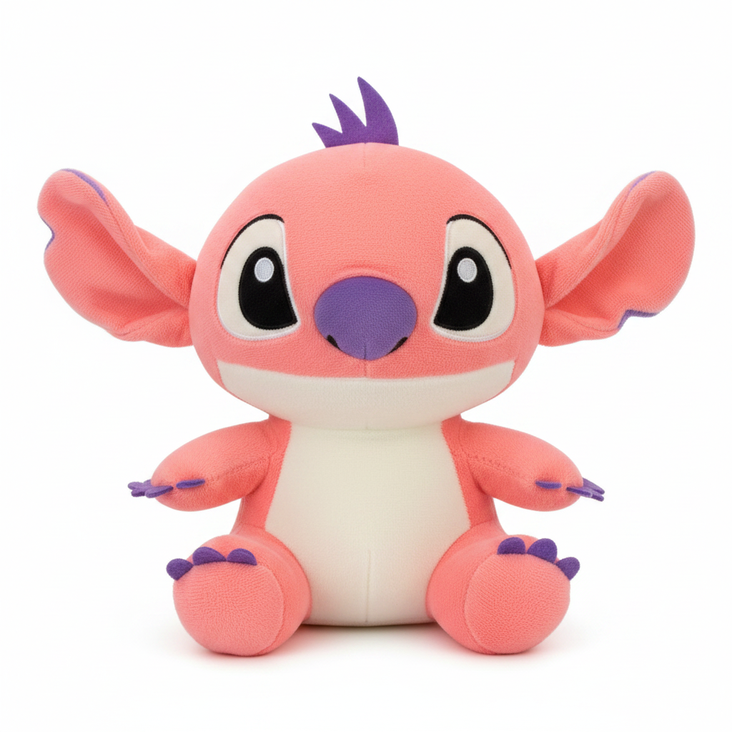 Cute 1ft Angel soft toy inspired by Lilo & Stitch with pink and purple details