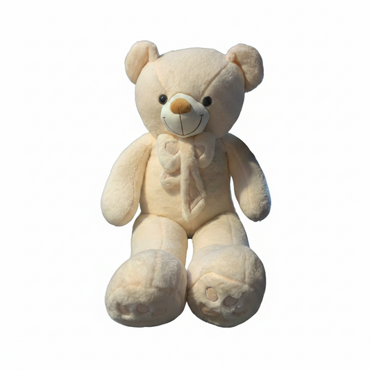 4ft beige teddy bear soft toy with soft fluffy texture and cute design