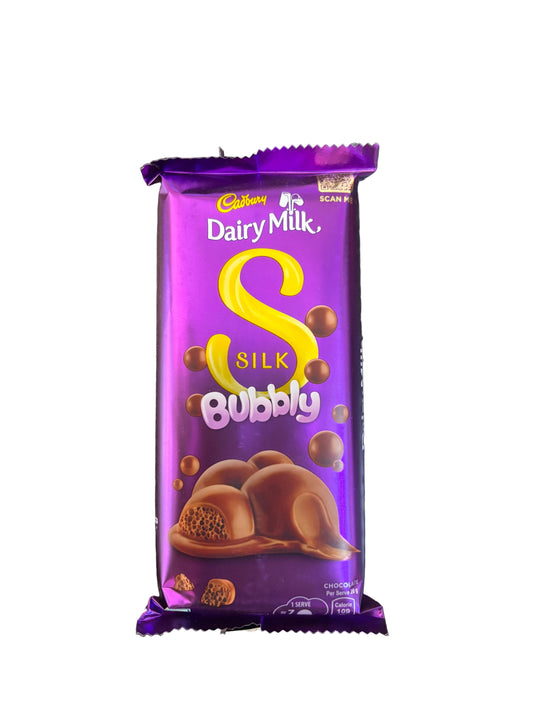 Cadbury Dairy Milk Silk Bubbly 112g chocolate bar in Nepal
