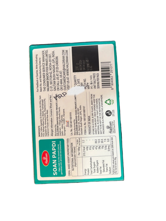 Haldiram's 250g Soan Papdi sweet for gifting and celebrations