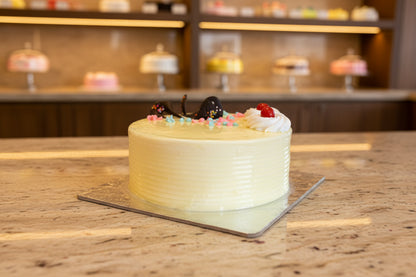 White cream chocolate cake for special occasions in Nepal