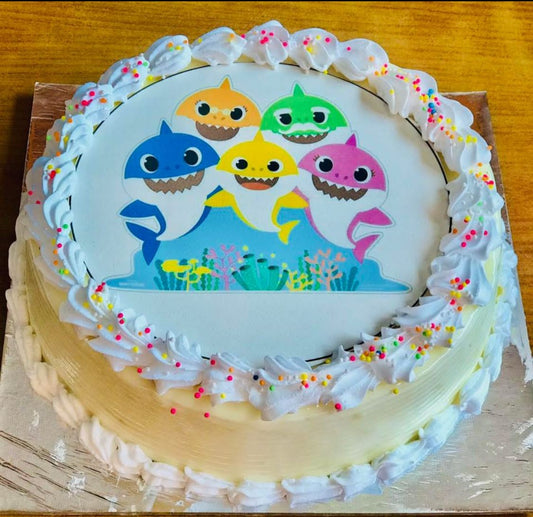 Classic Vanilla Cake with fresh cream frosting for birthday cake delivery in Nepal
