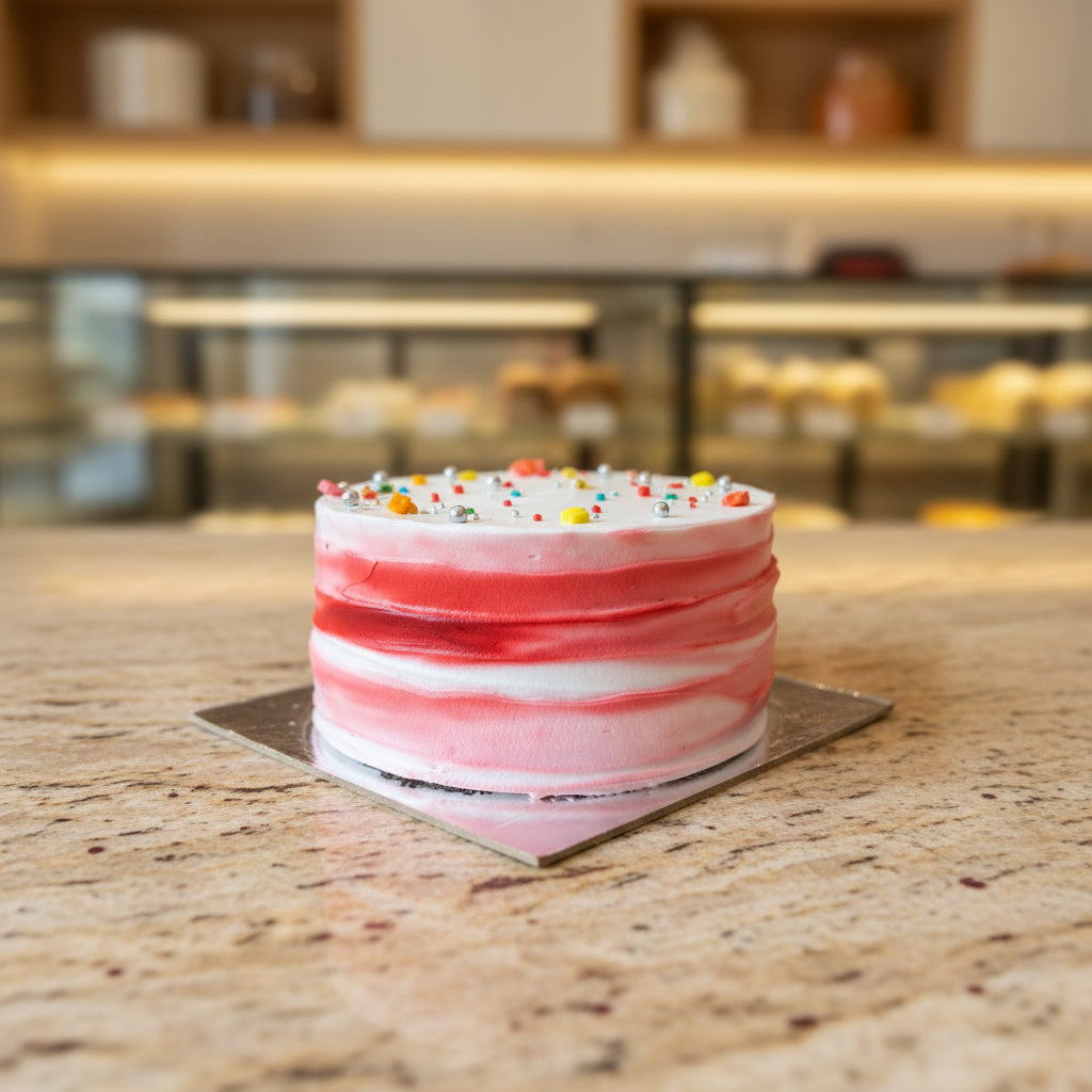 Small White Forest Cake for celebrations in Nepal